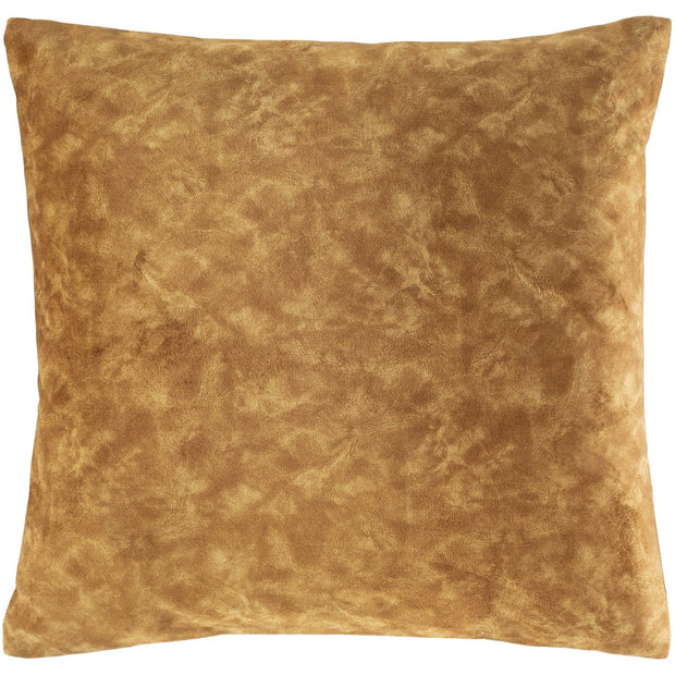 Collins OIS-004 Velvet Square Pillow in Dark Brown & Tan by Surya