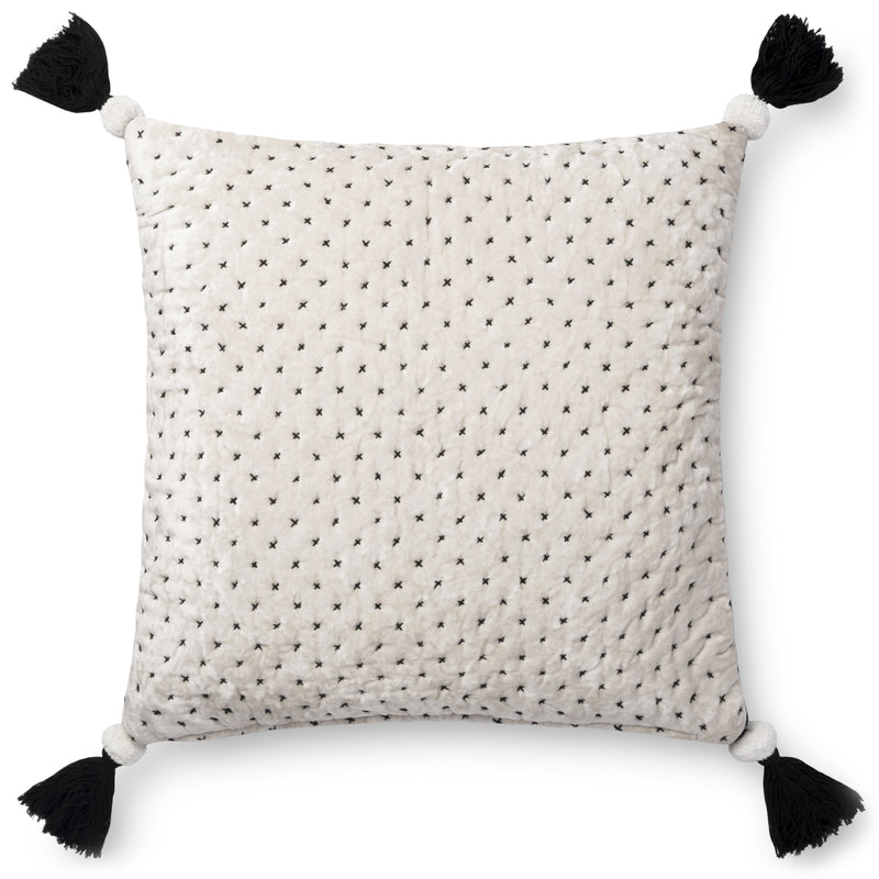 media image for White & Black Pillow by Justina Blakeney ?? Loloi 222