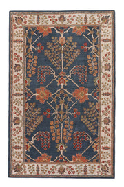 Chambery Handmade Floral Blue & Multicolor Area Rug