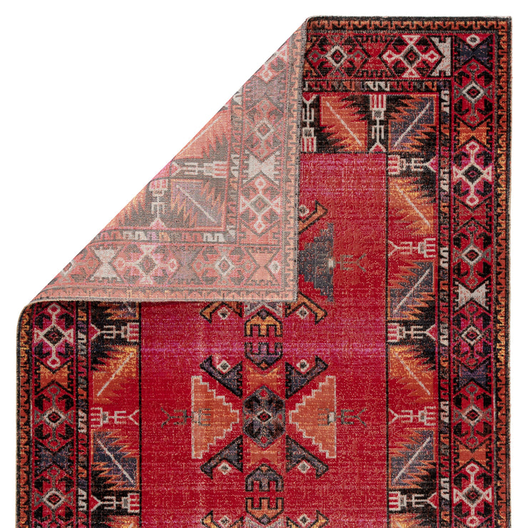 Paloma Indoor/ Outdoor Tribal Red & Black Area Rug