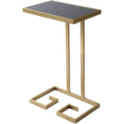 Parisian PSI-002 End Table with Black Top & Gold Base by Surya