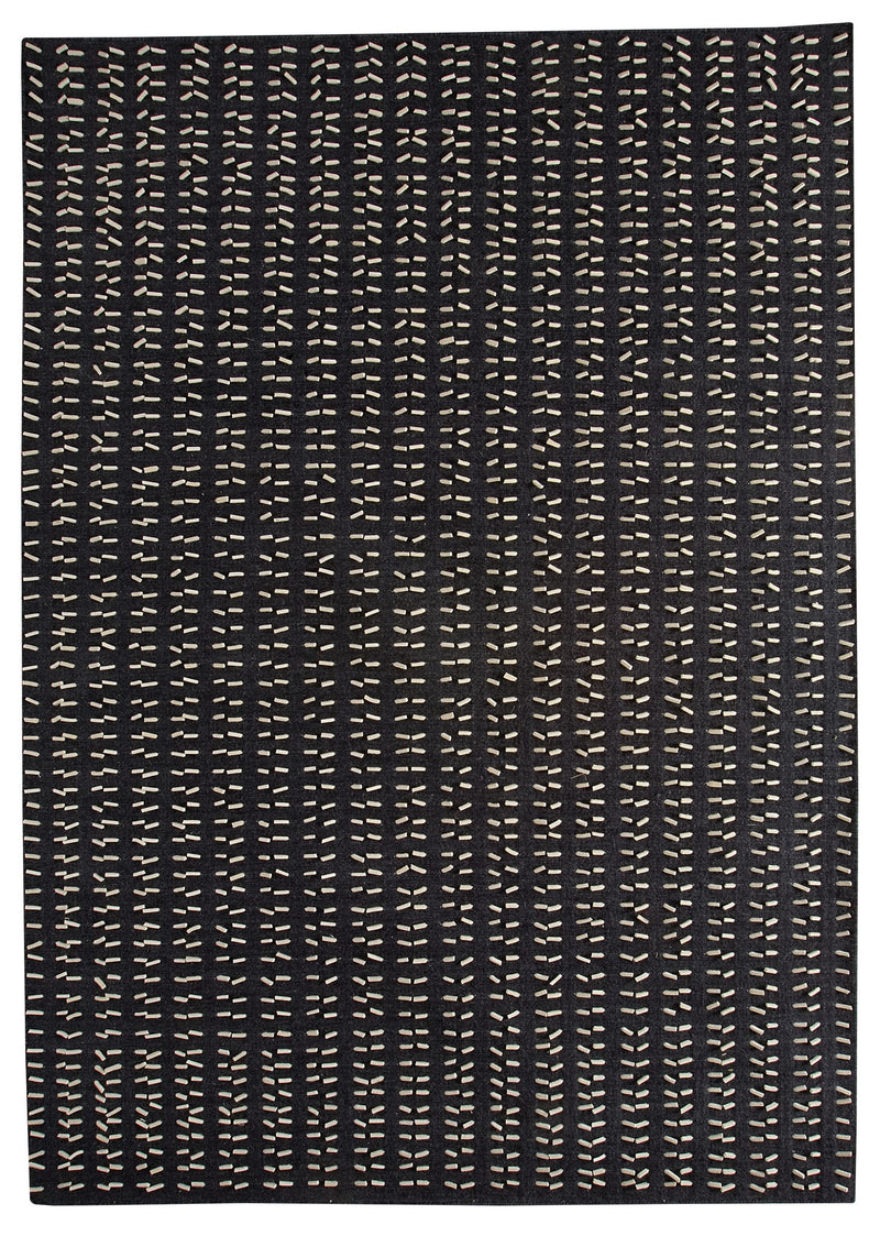 media image for Palmdale Collection Hand Woven Wool and Felt Area Rug in Charcoal and White design by Mat the Basics 263