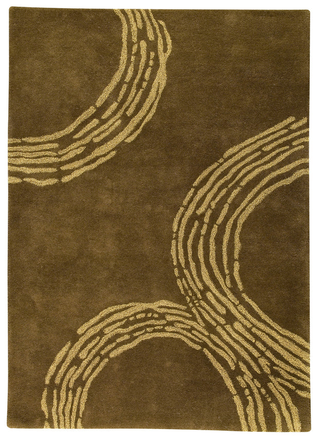 Pamplona Collection Hand Tufted Wool Area Rug in Olive Green design by Mat the Basics