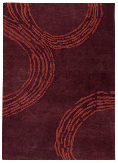 product image for Pamplona Collection Hand Tufted Wool Area Rug in Plum design by Mat the Basics 6