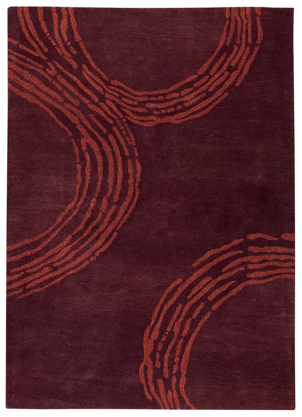 Pamplona Collection Hand Tufted Wool Area Rug in Plum design by Mat the Basics