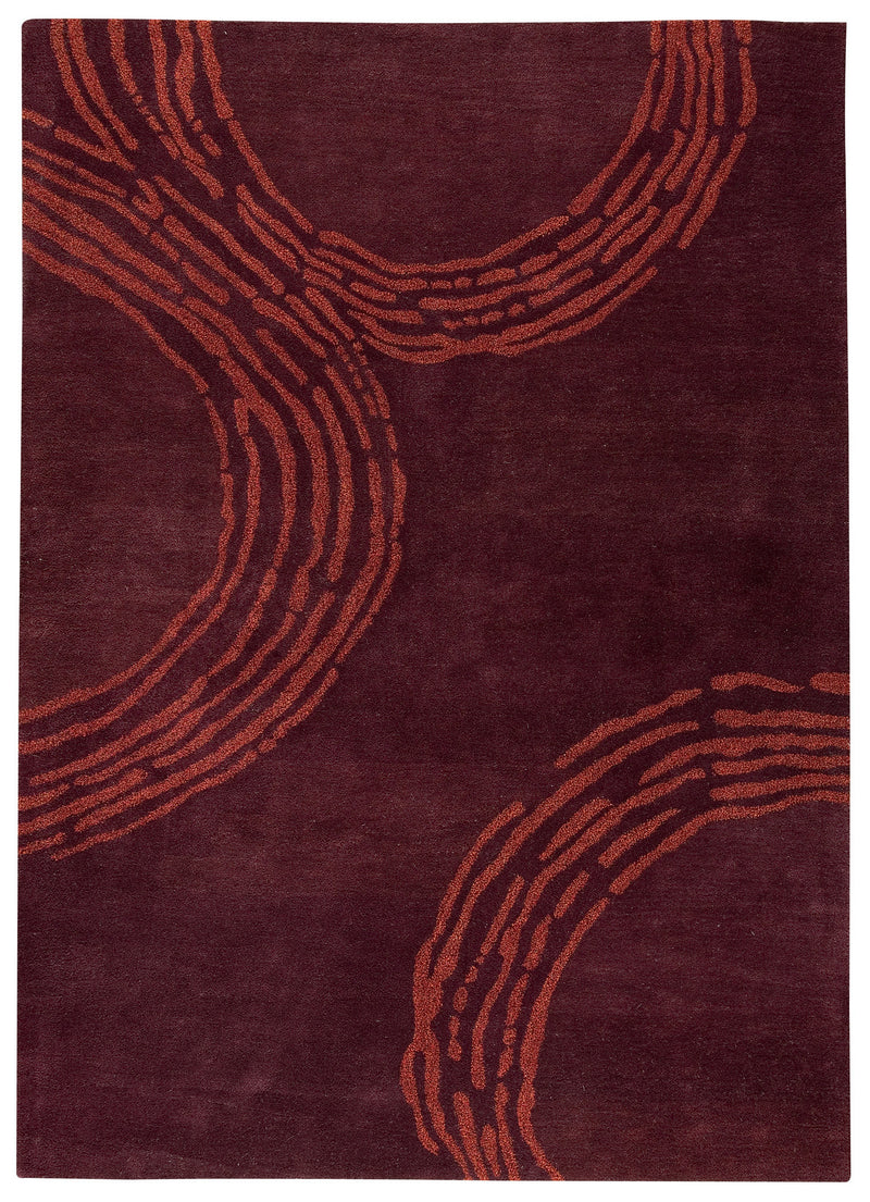 media image for Pamplona Collection Hand Tufted Wool Area Rug in Plum design by Mat the Basics 230