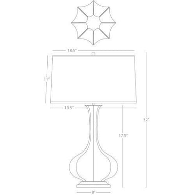 product image for Pike Table Lamp in Assorted Colors design by Robert Abbey 40