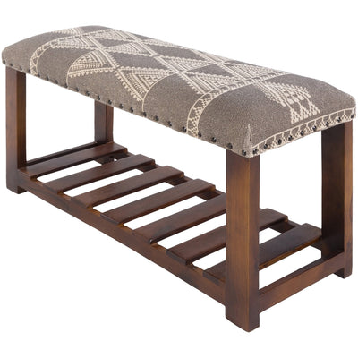 product image of Asmara RAM-002 Upholstered Bench in Medium Grey & Beige by Surya 546