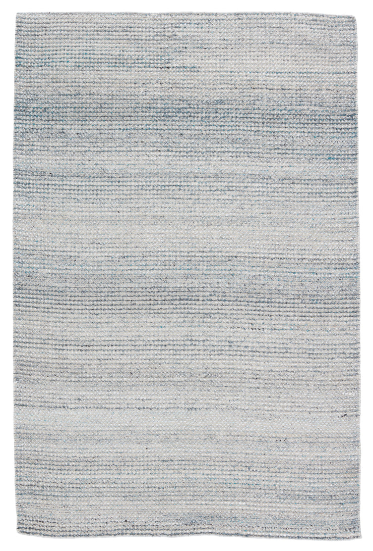 Crispin Indoor/Outdoor Solid Blue & White Rug by Jaipur Living