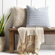 Ryder RDE-001 Woven Pillow in Cream & Wheat by Surya