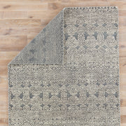 Abelle Hand-Knotted Medallion Gray & White Area Rug