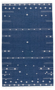 Calli Indoor/Outdoor Geometric Blue & White Rug by Jaipur Living