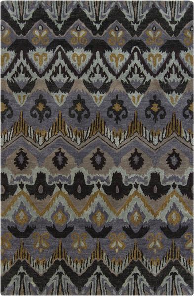 media image for Rupec Collection Wool and Viscose Area Rug in Multi, Grey, and Gold 269