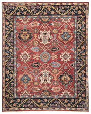 Aika Hand-Knotted Medallion Red & Multicolor Area Rug