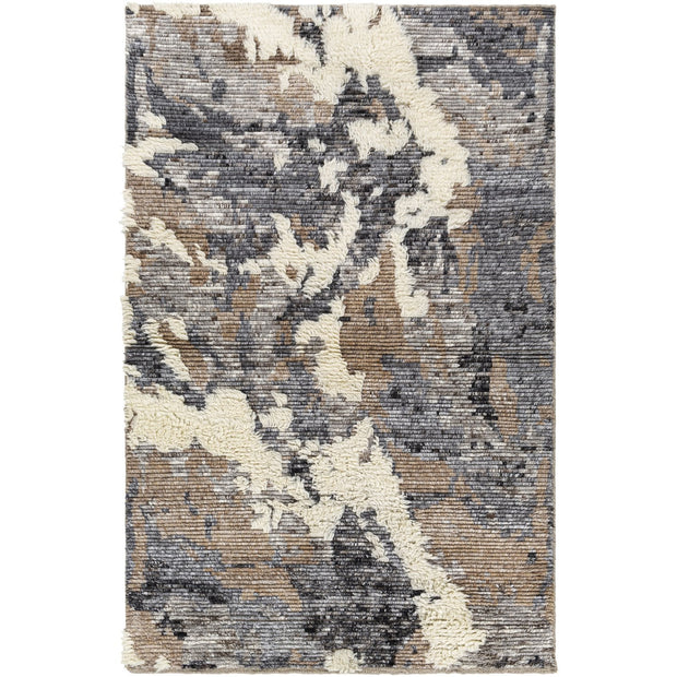 Socrates SOC-2300 Hand Knotted Rug in Charcoal & Cream by Surya