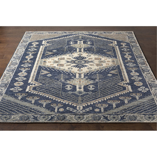 St Moritz STM-2300 Hand Knotted Rug in Denim & Cream by Surya