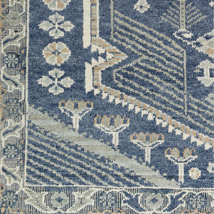 St Moritz STM-2300 Hand Knotted Rug in Denim & Cream by Surya