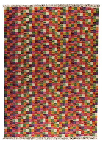 product image of Small Box Multi Collection Hand Woven Wool Area Rug in Multi design by Mat the Basics 546