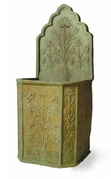 Taj Tank and Wall Fountain in Bronzage Finish design by Capital Garden Products