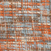 Tabitha Throw Blankets in Burnt Orange and Pale Blue Color