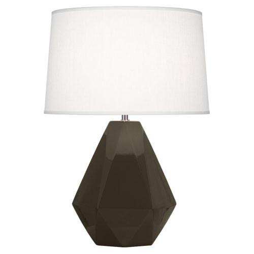 Delta Table Lamp (Multiple Colors) with Oyster Linen Shade design by Robert Abbey