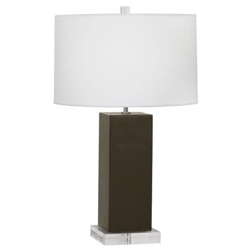 Harvey Table Lamp (Multiple Colors) 33" with Oyster Linen Shade design by Robert Abbey