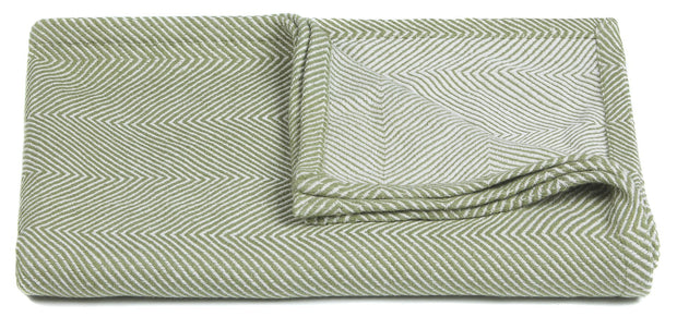 Ella Collection Throw in Green & White