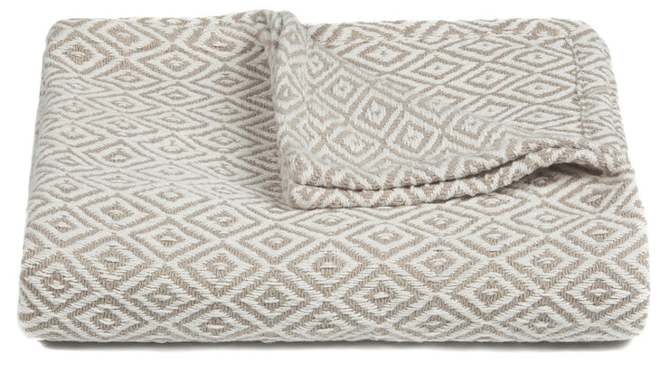 Lia Collection Throw in Beige & White