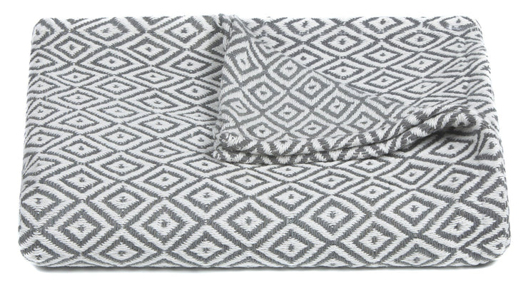 Lia Collection Throw in Grey & White