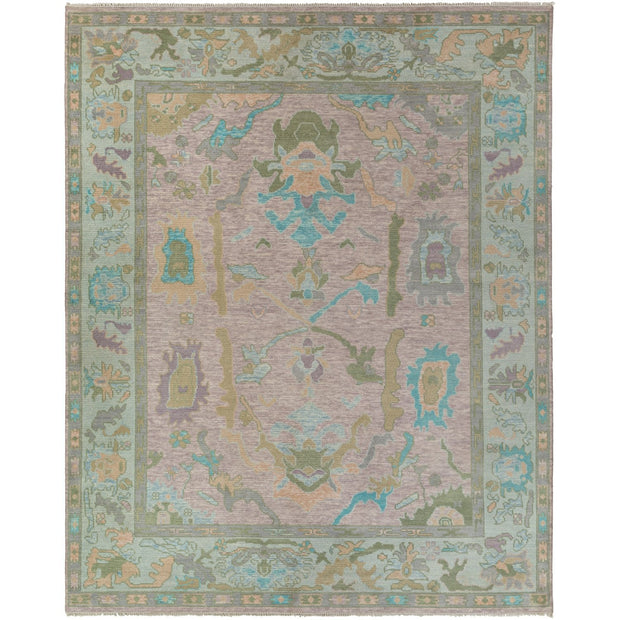 Ushak USK-2302 Hand Knotted Rug in Lilac & Sage by Surya