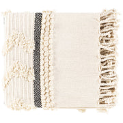Vasant VSA-1000 Hand Woven Throw in Ivory & Ink by Surya