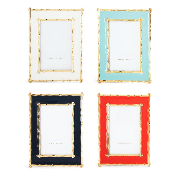 Brynn Gold Bamboo Border Photo Frames in Various Colors