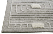 Verona Collection Hand Woven Wool and Viscose Area Rug in Grey design by Mat the Basics