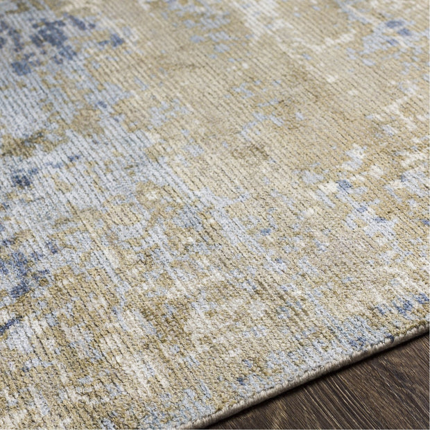 Wilson WSN-2306 Hand Knotted Rug in Wheat & Denim