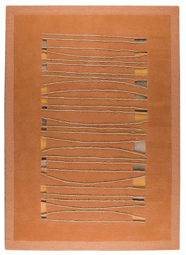 Wexford Collection Hand Tufted Wool Area Rug in Orange design by Mat the Basics