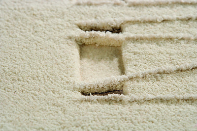 product image for Wexford Collection Hand Tufted Wool Area Rug in White design by Mat the Basics 12