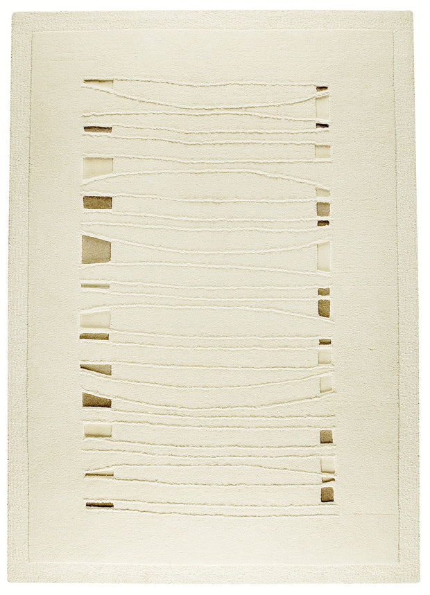 Wexford Collection Hand Tufted Wool Area Rug in White design by Mat the Basics