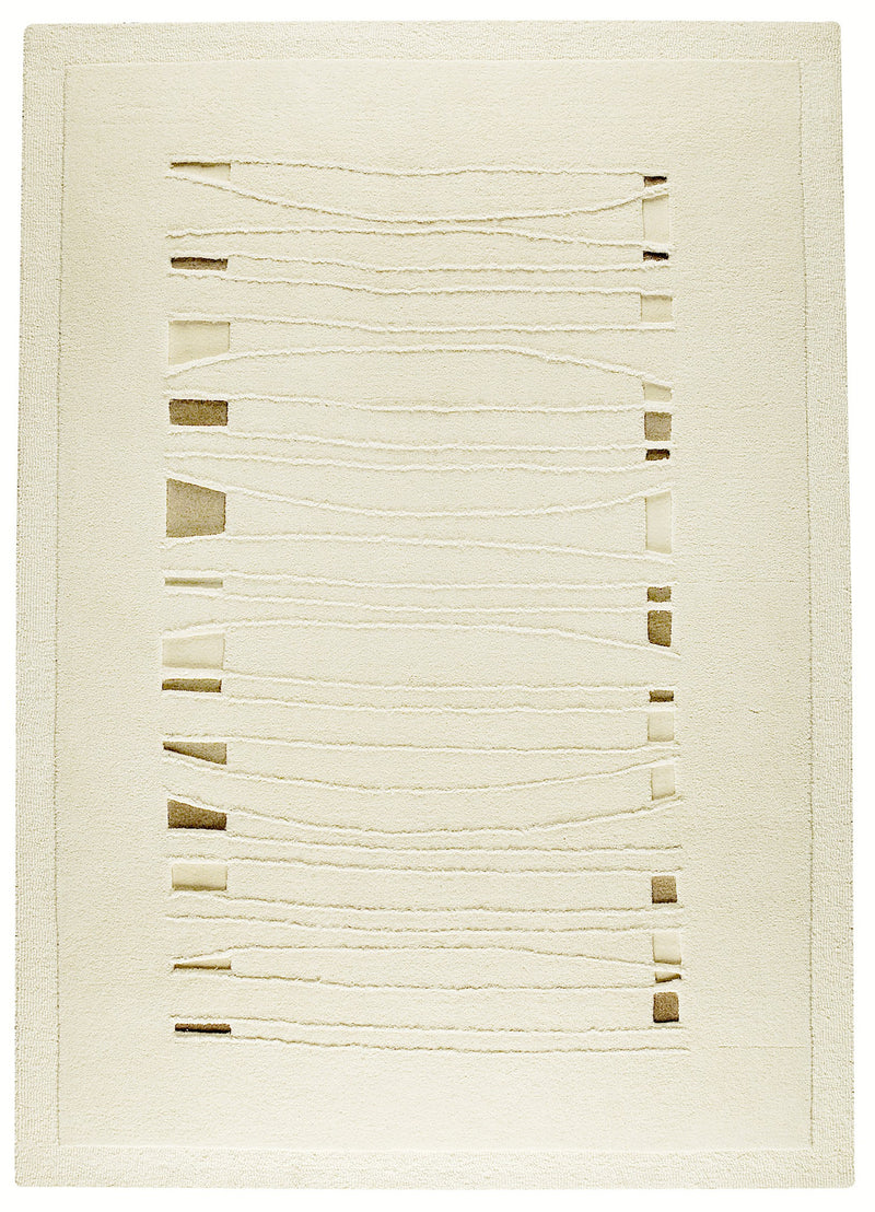 media image for Wexford Collection Hand Tufted Wool Area Rug in White design by Mat the Basics 269
