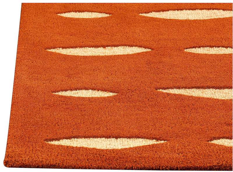 media image for Wink Collection Hand Tufted Wool Area Rug in Orange design by Mat the Basics 266
