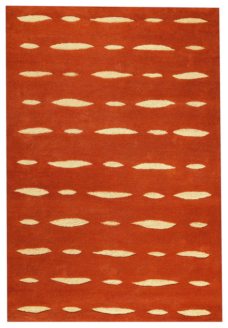 Wink Collection Hand Tufted Wool Area Rug in Orange design by Mat the Basics