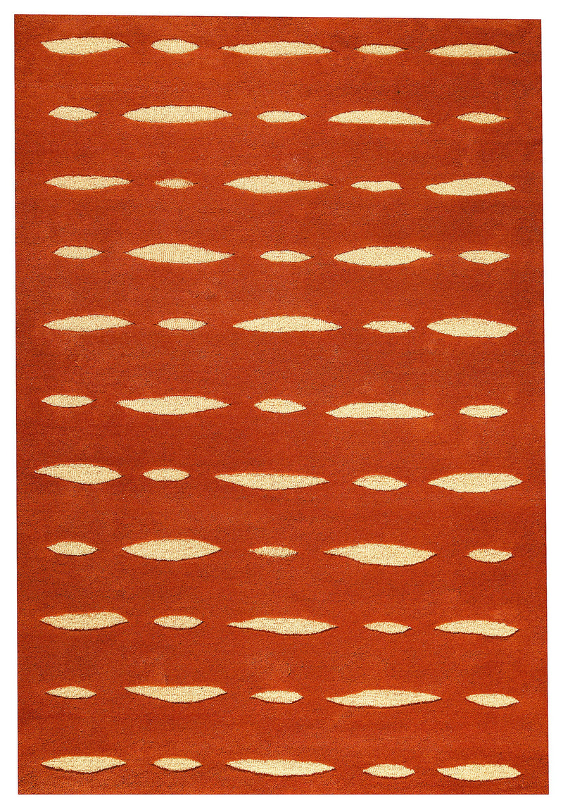 media image for Wink Collection Hand Tufted Wool Area Rug in Orange design by Mat the Basics 257