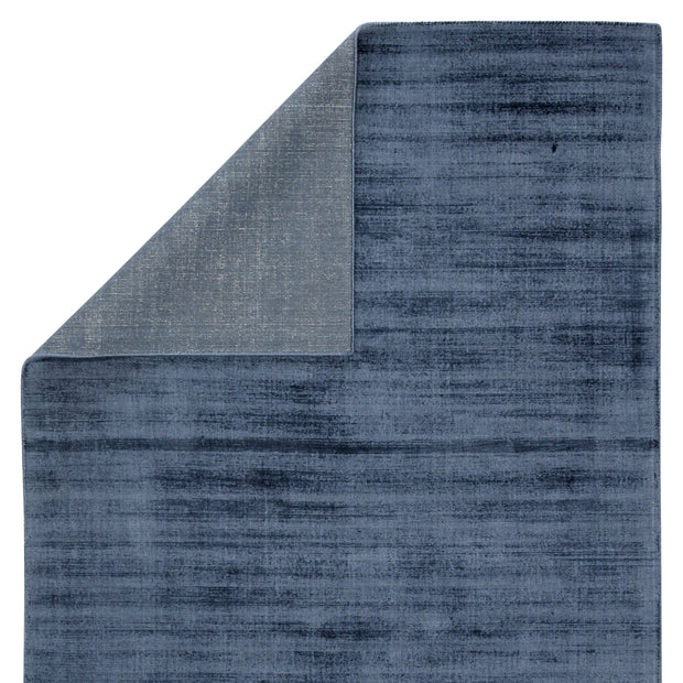 Yasmin Handmade Solid Blue & Gray Area Rug