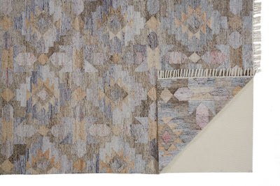 product image for Elstow Hand Woven Blue and Tan Rug by BD Fine Fold Image 1 60