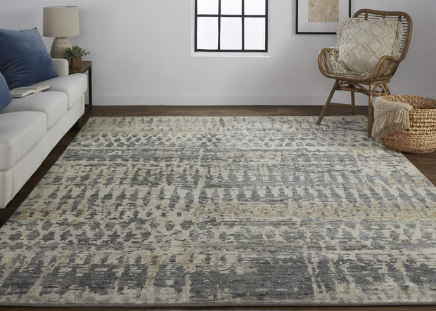 Scottsdale Hand Knotted Gray and Beige Rug by BD Fine Roomscene Image 1
