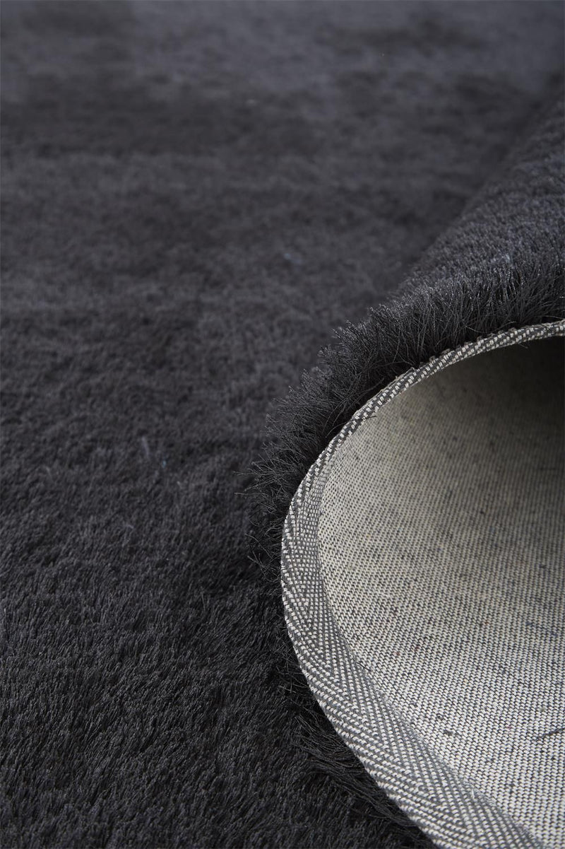 media image for Freya Hand Tufted Noir Black Rug by BD Fine Roll Image 1 246