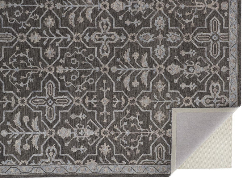 media image for Faris Gray and Blue Rug by BD Fine Fold Image 1 29