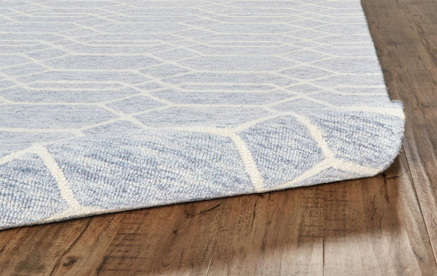 Natal Blue and Ivory Rug by BD Fine Roll Image 1