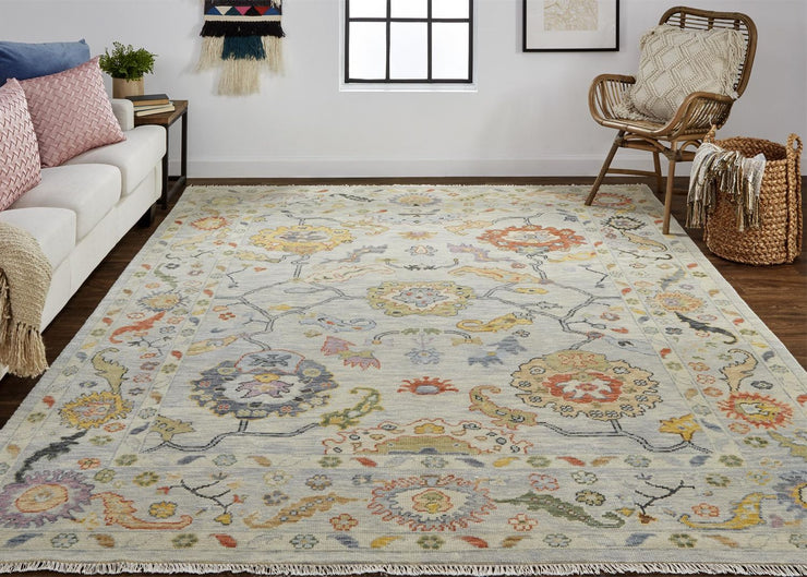 Larson Gray and Yellow Rug by BD Fine Roomscene Image 1