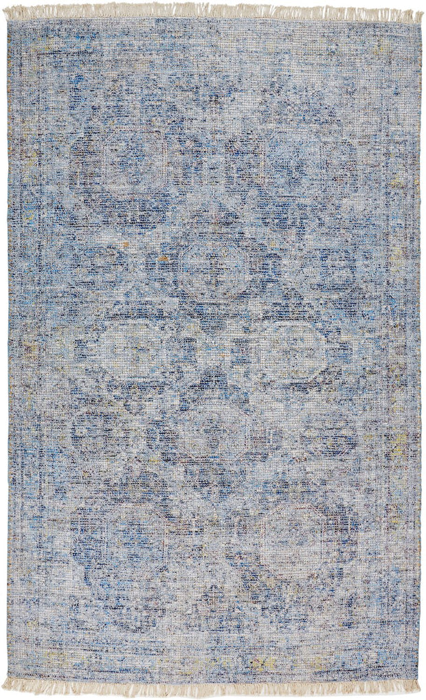 Ramey Hand Woven Blue and Beige Rug by BD Fine Flatshot Image 1