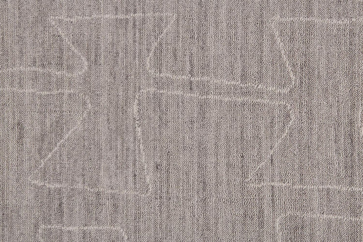 Miska Hand Woven Gray and Ivory Rug by BD Fine Texture Image 1